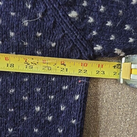 80s Deans Of Scotland 100% Shetland Wool Sweater Farmett Cows Cottagecore Farm L - Picture 6 of 7